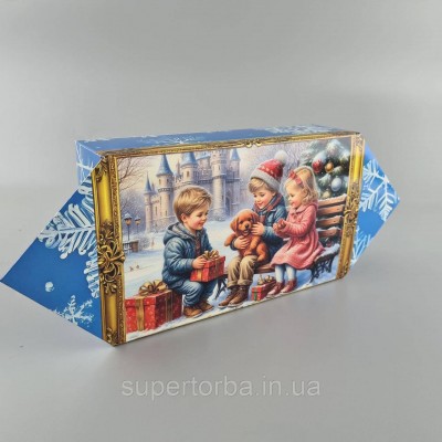 Новогодняя подарочная картонная упаковка для конфет (500грм) №239 
