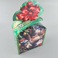 Новогодняя подарочная картонная упаковка для конфет (1000грм) №237 