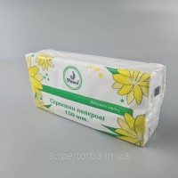 Салфетка косметическая 150 шт 20*20 Одесса в упаковке по 7 Ромашка (1 пачка)