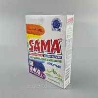 Порошок SAMA ручной 400 без фосфатов Горная свежесть (1 шт)