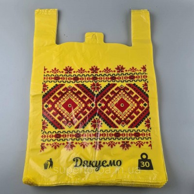 Пакет майка полиэтиленовая 40*60 Вышиванка (Мрия) (100 шт)