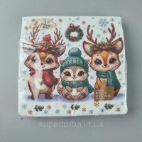 Новогодняя салфетка (ЗЗхЗЗ, 16шт)  La Fleur 
