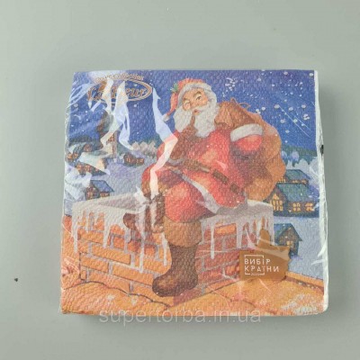 Новогодняя салфетка (ЗЗхЗЗ, 16шт)  La Fleur 