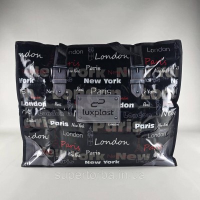 Полипропиленовая сумка хозяйственная с цветным рисунком №4 Париж (1 шт) Полипропиленовая сумка хозяйственная с цветным рисунком №4 Париж (1 шт)