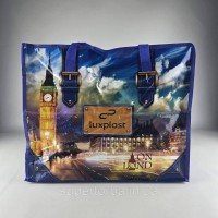 Полипропиленовая сумка хозяйственная с цветным рисунком №2 Биг Бэн (1 шт) Полипропиленовая сумка хозяйственная с цветным рисунком №2 Биг Бэн (1 шт)