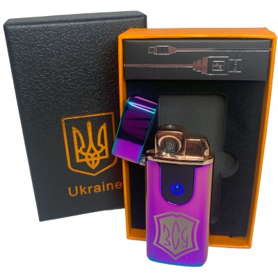 Электрическая и газовая зажигалка Украина ВСУ (с USB-зарядкой⚡️) HL-434 Colorful-ice