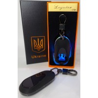 Электрическая зажигалка - брелок Украина (с USB-зарядкой и подсветкой⚡️) HL-473 Black mate