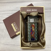 Зажигалка подарочная HAO BANG LIGHTER (Турбо пламя 