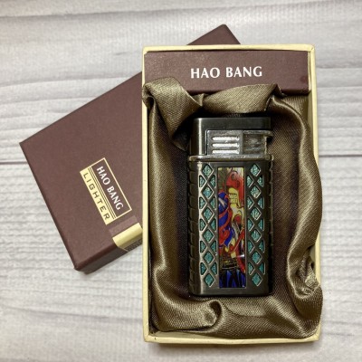 Зажигалка подарочная HAO BANG LIGHTER (Турбо пламя 