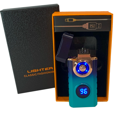 Электрическая USB-зажигалка с дуговым поджигом ⚡⚡HL-648 Blue ice Электрическая USB-зажигалка с дуговым поджигом ⚡⚡HL-648 Blue ice