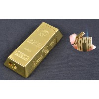 Зажигалка карманная Слиток Золота (Острое пламя) №XT-2973