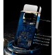 Дуговая электроимпульсная USB зажигалка ⚡️Герб Украины (индикатор заряда