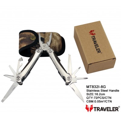 Многофункциональный нож (мультитул) Traveler 16,2см (72шт/ящ) MT832I-8G Black