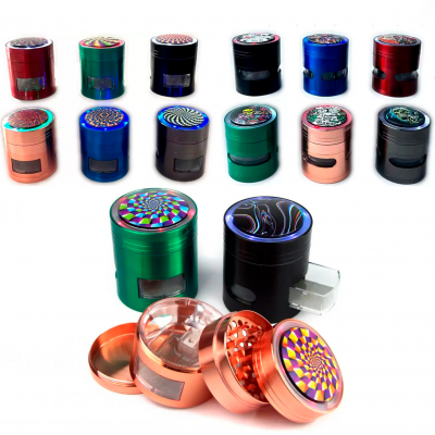 Металлический гриндер с подсветкой (4 части) HL-684