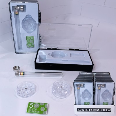 Курительная трубка из стекла в кейсе D&K Dengke DK7138