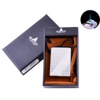 Зажигалка в подарочной коробке BAOFA (Острое пламя) №4291 Silver