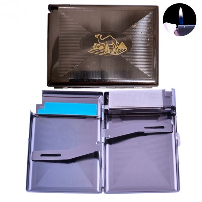 ⚠️ Уценка: Портсигар + зажигалка на 20сигарет (Обычное пламя) 5504