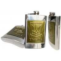 Фляга из нержавеющей стали (9 Oz/265 мл) Тризуб Украина 