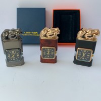 Зажигалка-часы с фигурной крышкой «Голова коня 