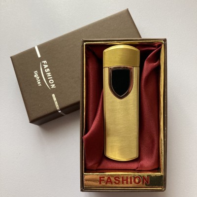 USB ⚡️ Зажигалка FASHION в подарочной упаковке (Спираль накаливания) USB-95 Gold