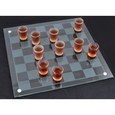 Алко Шашки-рюмки (40х40см, стекло) 085м