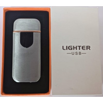 Сенсорная USB Зажигалка ⚡️ (спираль накаливания) USB LIGHTER HL-519 Silver
