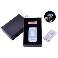Зажигалка в подарочной коробке HASAT (Острое пламя) №4314 Blue