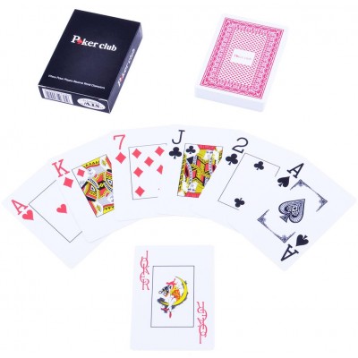 Карты игральные пластиковые «Poker Club» (Красная Рубашка) №408-9 / 25395-3