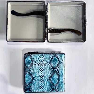 Металлический портсигар с узором Синяя Змея на 20 сигарет HL-148-11