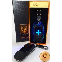Электрическая зажигалка - брелок Украина (с USB-зарядкой и подсветкой⚡️) HL-469 Black mate