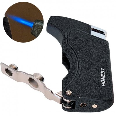 Газовая турбо-зажигалка HONEST D751 с сигарным пробойником