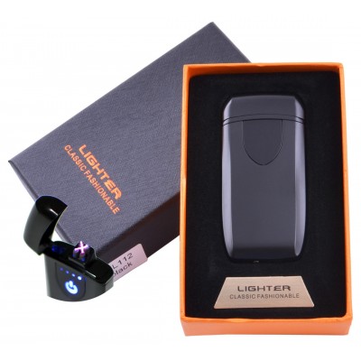 Электроимпульсная зажигалка в подарочной коробке Lighter №HL-112 Black