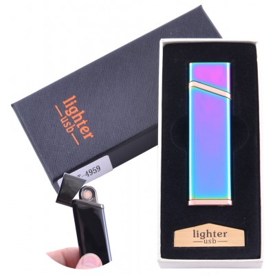 USB зажигалка в подарочной упаковке Lighter (Спираль накаливания) №XT-4959-1