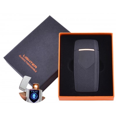 USB зажигалка в подарочной упаковке Lighter (Спираль накаливания) HL-57 Black