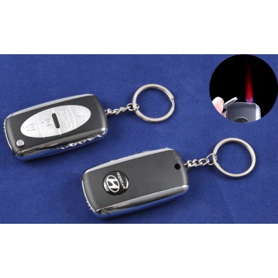 Зажигалка-брелок ключ от авто Hyundai (Турбо пламя) №4125-1