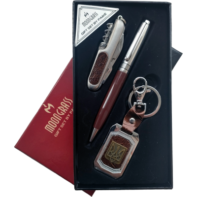 Подарочный набор Moon Grass (брелок, ручка, нож-мультитул) D682