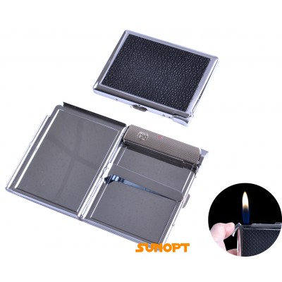 Портсигар на 10 сигарет с зажигалкой DINGHAO (Обычное пламя) №3101-3 Портсигар на 10 сигарет с зажигалкой DINGHAO (Обычное пламя) №3101-3