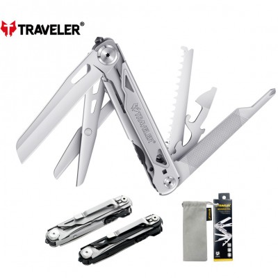 Мультитул Traveler 11 см, 148 г – многофункциональный инструмент MQ063G Silver
