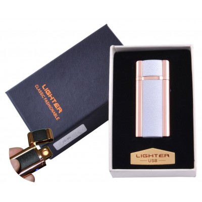 USB зажигалка в подарочной упаковке Lighter (Спираль накаливания) HL-46-3