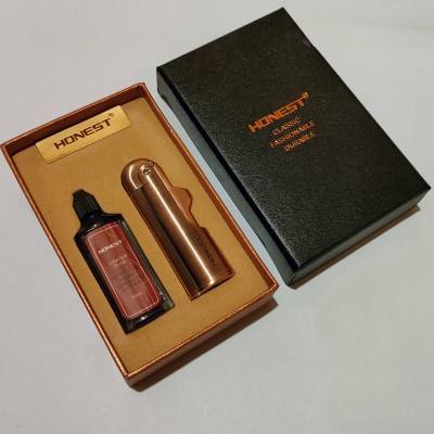Подарочный набор Honest: бензиновая зажигалка + жидкость D614