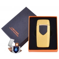 USB зажигалка в подарочной упаковке Lighter (Спираль накаливания) HL-57 Gold
