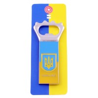 Магнит-открывалка Герб с Флагом Ukraine №UK-116C
