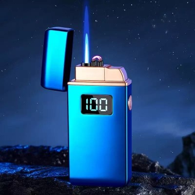 Зажигалка с двойной системой розжига (⚡электродуга и струйное голубое пламя 