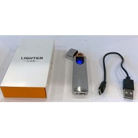 Сенсорная USB Зажигалка ⚡️ (спираль накаливания) LIGHTER HL-521 Silver satin