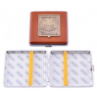 Портсигар кожа Украина (20 шт) YH-02 (Коричневый)