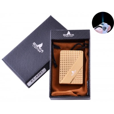 Зажигалка в подарочной коробке BAOFA (Острое пламя) №4291 Gold