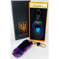 Электрическая зажигалка - брелок Украина (с USB-зарядкой и подсветкой⚡️) HL-471 Colorful