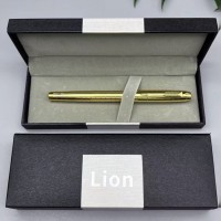 Подарочная ручка в коробке Lion (золотая) RP-870