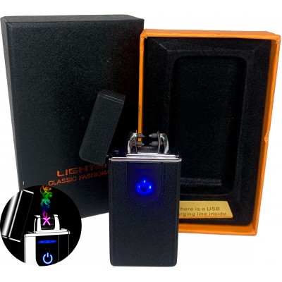 Электроимпульсная ⚡️ зажигалка в подарочной коробке Lighter HL-102 Black matte