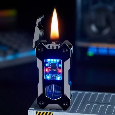 Бензиновая зажигалка с гравитационным механизмом Gravity Flame HL-607 Black  ⚠️ Уценка